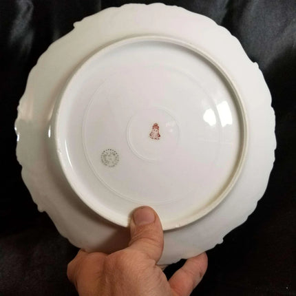 Limoges Portrait Cabinet Plate T.V. Heavily embossed gold 8.5" - Estate Fresh Austin