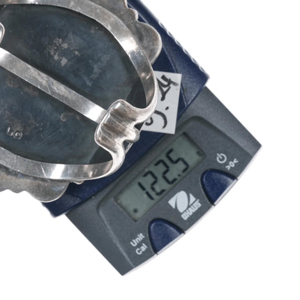 6.5" Lloyd Oliver Navajo Code Talker/silversmith large cuff bracelet - Estate Fresh Austin