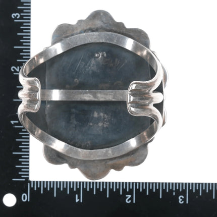 6.5" Lloyd Oliver Navajo Code Talker/silversmith large cuff bracelet - Estate Fresh Austin