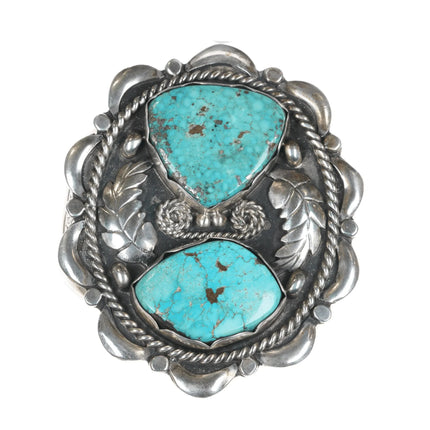 6.5" Lloyd Oliver Navajo Code Talker/silversmith large cuff bracelet - Estate Fresh Austin