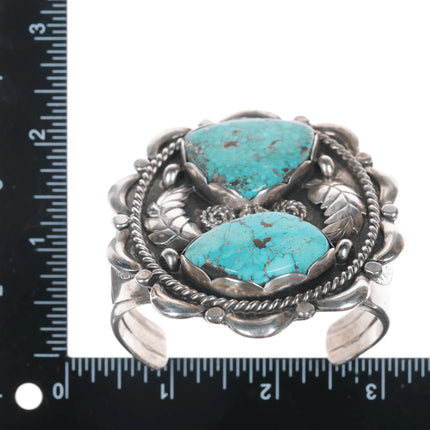 6.5" Lloyd Oliver Navajo Code Talker/silversmith large cuff bracelet - Estate Fresh Austin