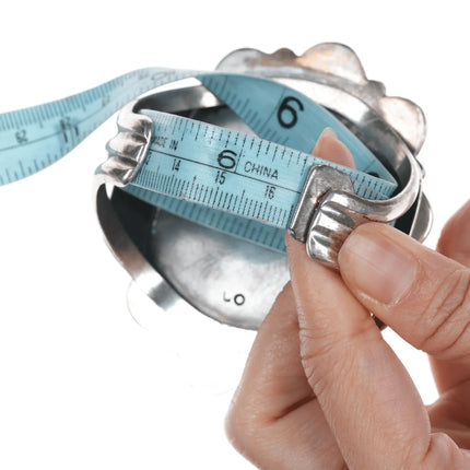 6.5" Lloyd Oliver Navajo Code Talker/silversmith large cuff bracelet - Estate Fresh Austin