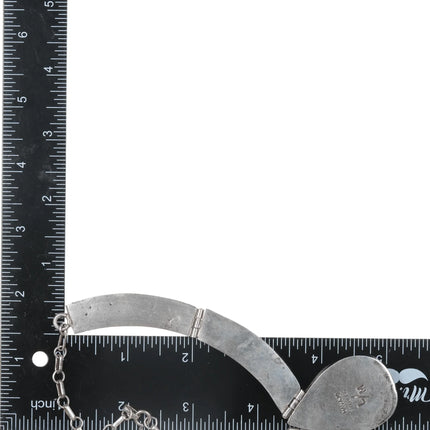 L/M Navajo sterling multi-stone intarsia inlay bib necklace - Estate Fresh Austin