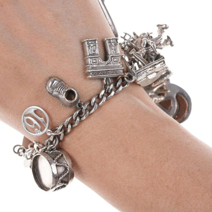 Loaded Vintage Danecraft Sterling Charm bracelet - Estate Fresh Austin