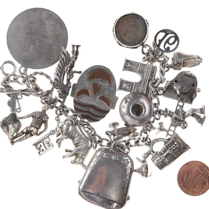 Loaded Vintage Danecraft Sterling Charm bracelet - Estate Fresh Austin