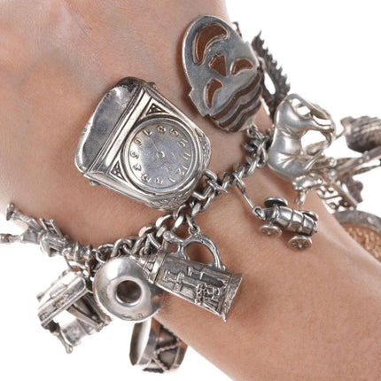 Loaded Vintage Danecraft Sterling Charm bracelet - Estate Fresh Austin