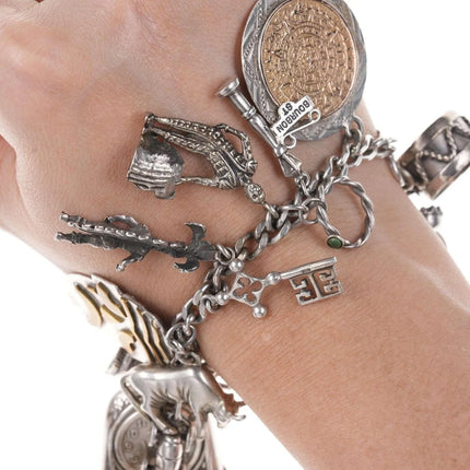 Loaded Vintage Danecraft Sterling Charm bracelet - Estate Fresh Austin