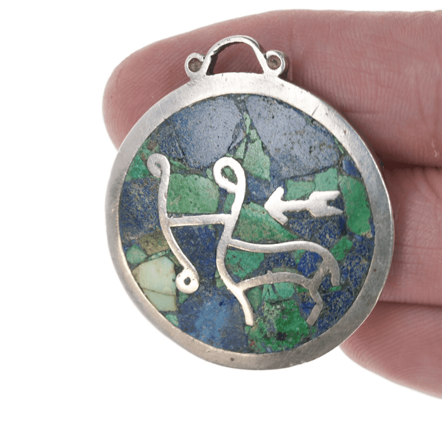 Los Castillo Mid Century Mosaic Sterling Sagittarius Pendandt/pin - Estate Fresh Austin