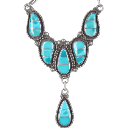 Lowsayatee Zuni sterling and turquoise necklace - Estate Fresh Austin