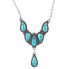 Lowsayatee Zuni sterling and turquoise necklace - Estate Fresh Austin