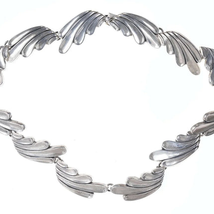 Luis Melesio Villarreal Retro Taxco 950 Silver necklace - Estate Fresh Austin