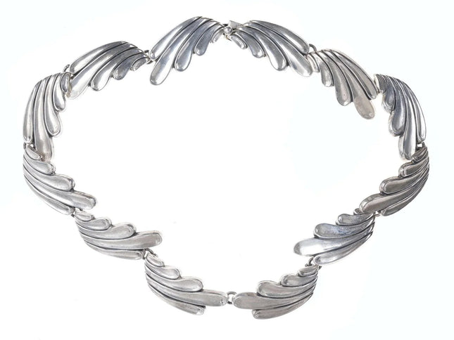Luis Melesio Villarreal Retro Taxco 950 Silver necklace - Estate Fresh Austin