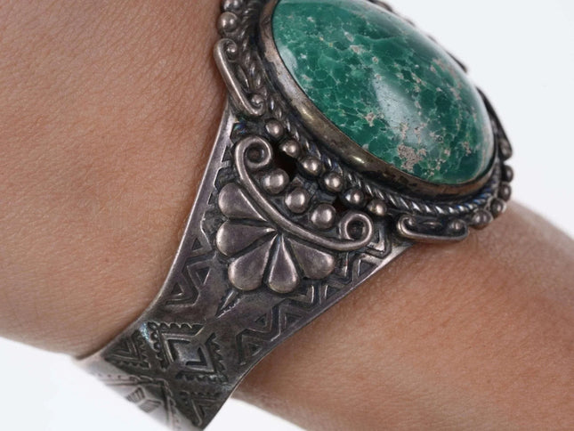 Maisels Fred Harvey Era Native American Sterling/Turquoise Cuff Bracelet i - Estate Fresh Austin