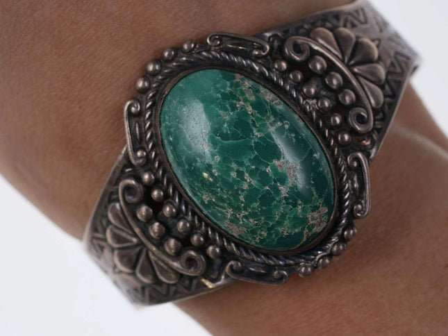 Maisels Fred Harvey Era Native American Sterling/Turquoise Cuff Bracelet i - Estate Fresh Austin