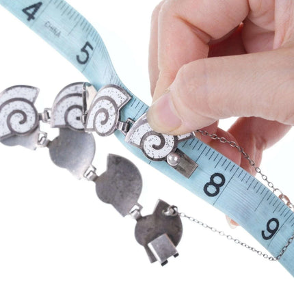 Margot De Taxco Sterling silver enamel bracelet - Estate Fresh Austin