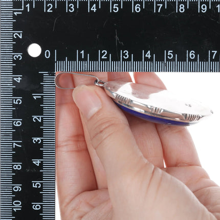 Maria Platero Navajo sterling lapis pendant - Estate Fresh Austin