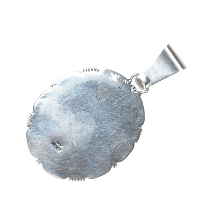 Maria Platero Navajo sterling lapis pendant - Estate Fresh Austin