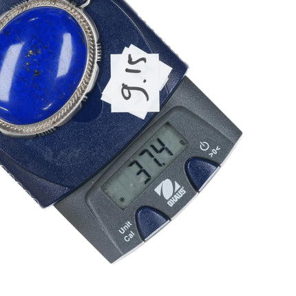 Maria Platero Navajo sterling lapis pendant - Estate Fresh Austin