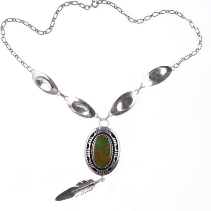 Marian Nez Navajo Sterling and turquoise necklace - Estate Fresh Austin