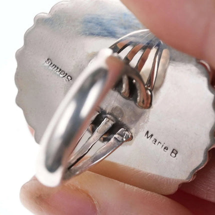 Marie Bahe Navajo Sterling/Turquoise cluster ring - Estate Fresh Austin