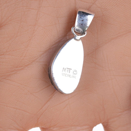 Marie Tsosie Navajo Sterling multi-stone channel inlay pendant - Estate Fresh Austin