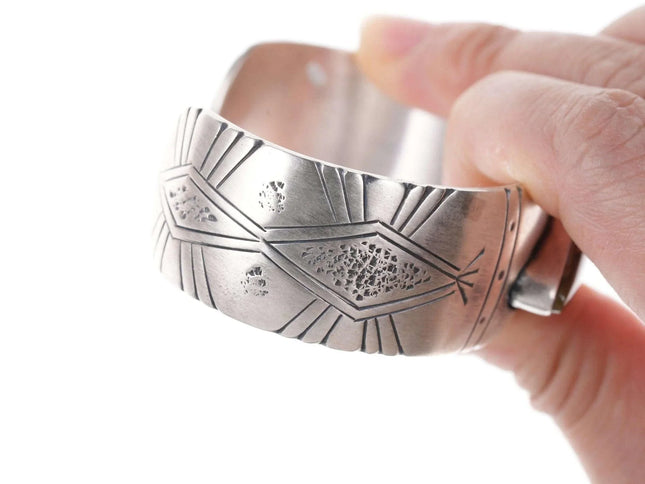 Marita Benally Navajo Sterling Fox Turquoise cuff bracelet - Estate Fresh Austin