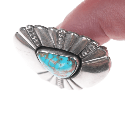 Mark Chee (1914 - 1981) Navajo Silver Pin with turquoise - Estate Fresh Austin