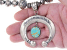 Mary Cayatineto Navajo Tufa Cast Sterling Silver Naja turquoise/necklace - Estate Fresh Austin