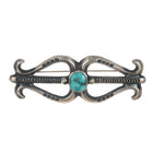 Mary Cayetineto Sandcast sterling and turquoise pin - Estate Fresh Austin