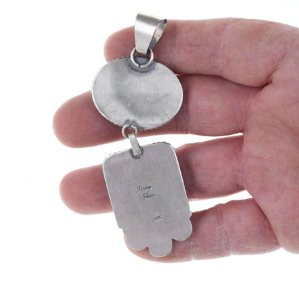 Mary Ellen Navajo Sterling/turquoise pendant a - Estate Fresh Austin