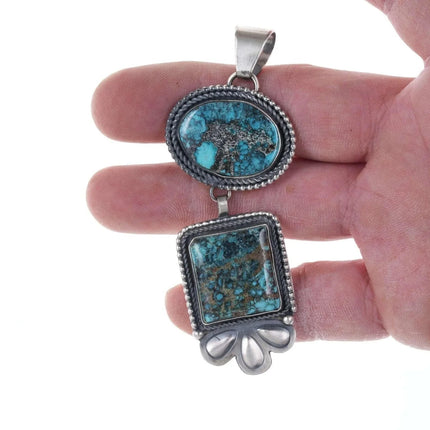 Mary Ellen Navajo Sterling/turquoise pendant a - Estate Fresh Austin