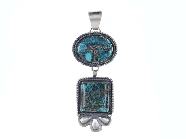 Mary Ellen Navajo Sterling/turquoise pendant a - Estate Fresh Austin