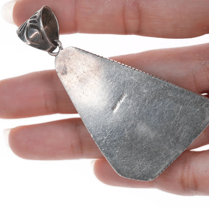 Mary Marie Yazzie Lincoln Navajo sterlin with spiny oyster pendant - Estate Fresh Austin