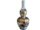 Masaaki Yamagishi Hand Painted Japanese Kutani Porcelain Double Gourd Vase - Estate Fresh Austin