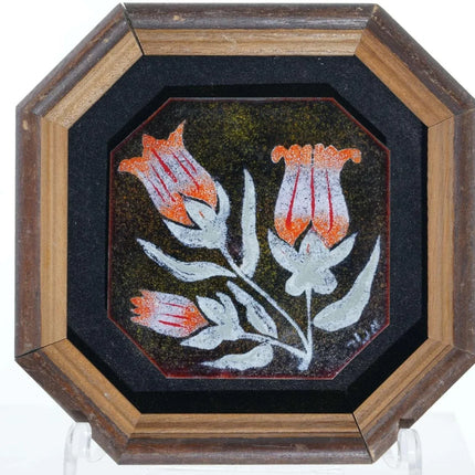 MCM Miniature enamel on copper flowers picture - Estate Fresh Austin