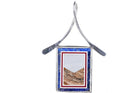MCM Sterling Pietra Dura Multistone Mosaic Inlay southwestern mountains pendant - Estate Fresh Austin