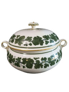 Meissen Full Green Vine Gold Trim Large Covered Tureen 12.5