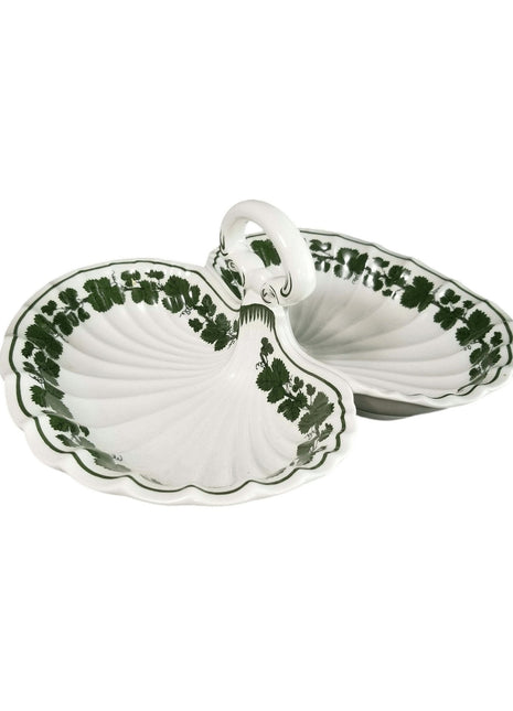 Meissen Full Green Vine Relish 11.5" x 9.25" - Estate Fresh Austin