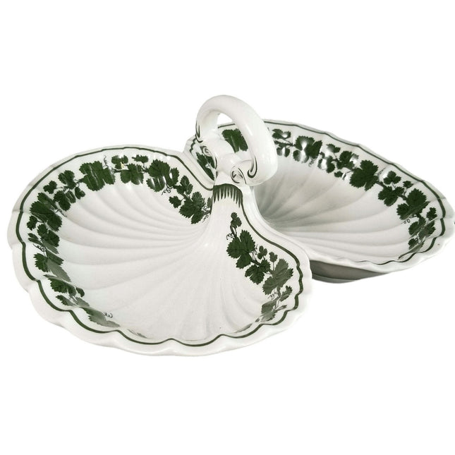 Meissen Full Green Vine Relish 11.5" x 9.25" - Estate Fresh Austin