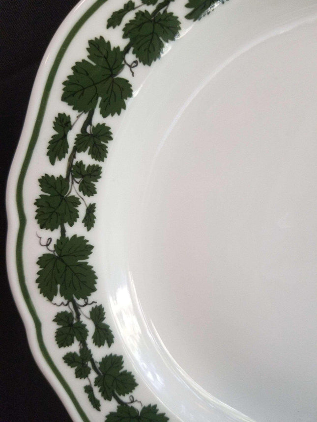 Meissen Full Green Vine Scalloped 8" Plate (multiple available) - Estate Fresh Austin