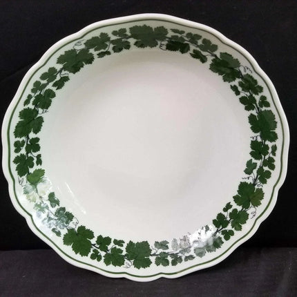Meissen Full Green Vine Serving Bowls 9.25" oval and 10" - Estate Fresh Austin