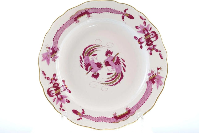 Meissen Rich Court Dragon Dinner Plate Pink with gold Accents 9.75" - Estate Fresh Austin