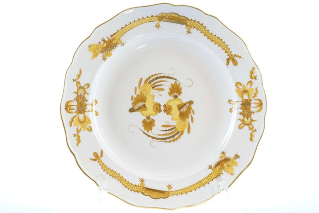 Meissen Rich Court Dragon Dinner Plate Yellow with gold Accents 9.75" - Estate Fresh Austin