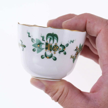 Meissen Rich Court Dragon Green Demitasse Espresso cup and saucer (multiple avai - Estate Fresh Austin