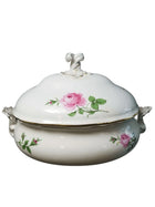 Meissen Rose Pink Gold Rimmed Large Oval Tureen 14.75