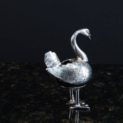 Mexican Plateado Silver Wobbling flamingo on Onyx ball - Estate Fresh Austin