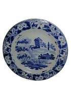 Mid 19th century Pearlware Blue Transferware Staffordshire Child's Plate Hackwoo - Estate Fresh Austin