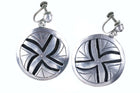 Mid Century Cuernavaca Mexican Sterling screw back earrings - Estate Fresh Austin