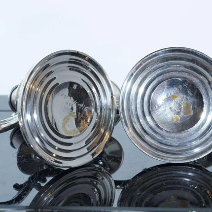 Mid Century Fisher Sterling double candle holders - Estate Fresh Austin