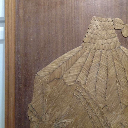 Mid Century FOLK ART sculpture matchstick African and/or Prison Art Nice Detail - Estate Fresh Austin